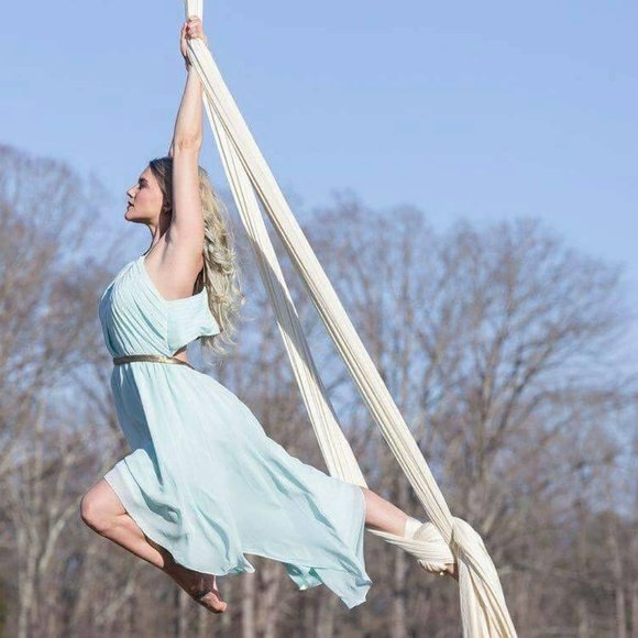 Custom RenzRags High/Low Aqua Dress - Picture 2 of 4